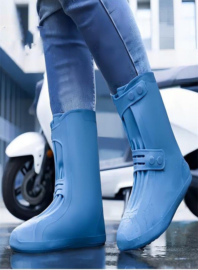 Children's High Rain Boots Blue
