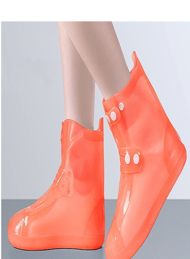 Children's Mid Tube Rain Boots Orange