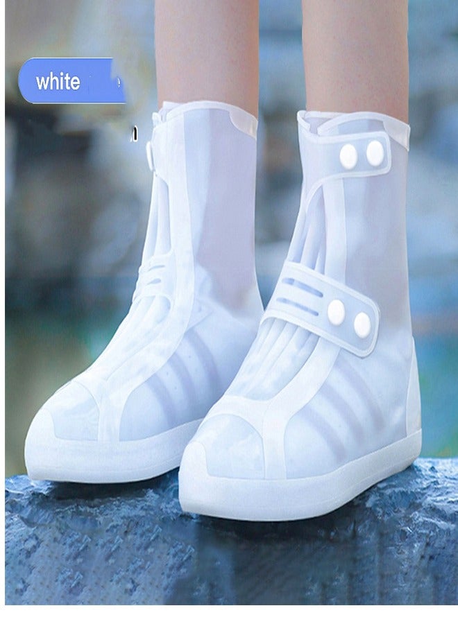 Children's Mid Tube Rain Boots White