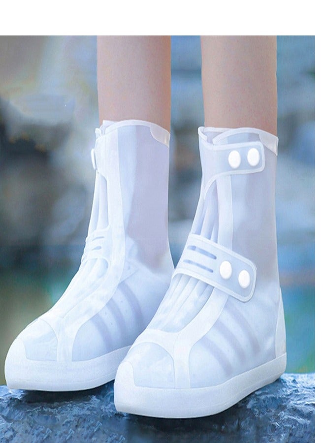 Children's Mid Tube Rain Boots White