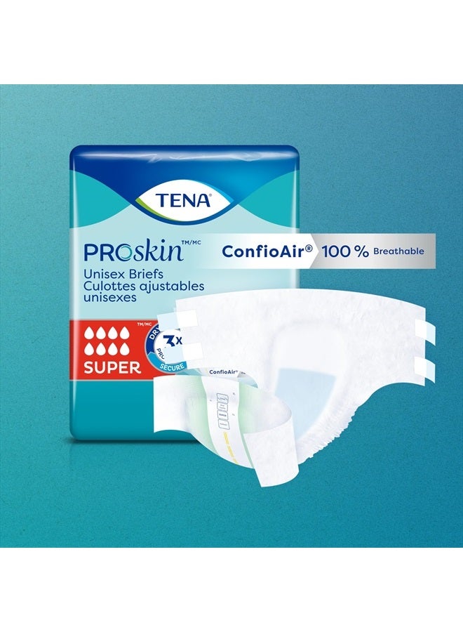 Tena ProSkin Unisex Incontinence Briefs, Maximum Absorbency, Large, 56 ct