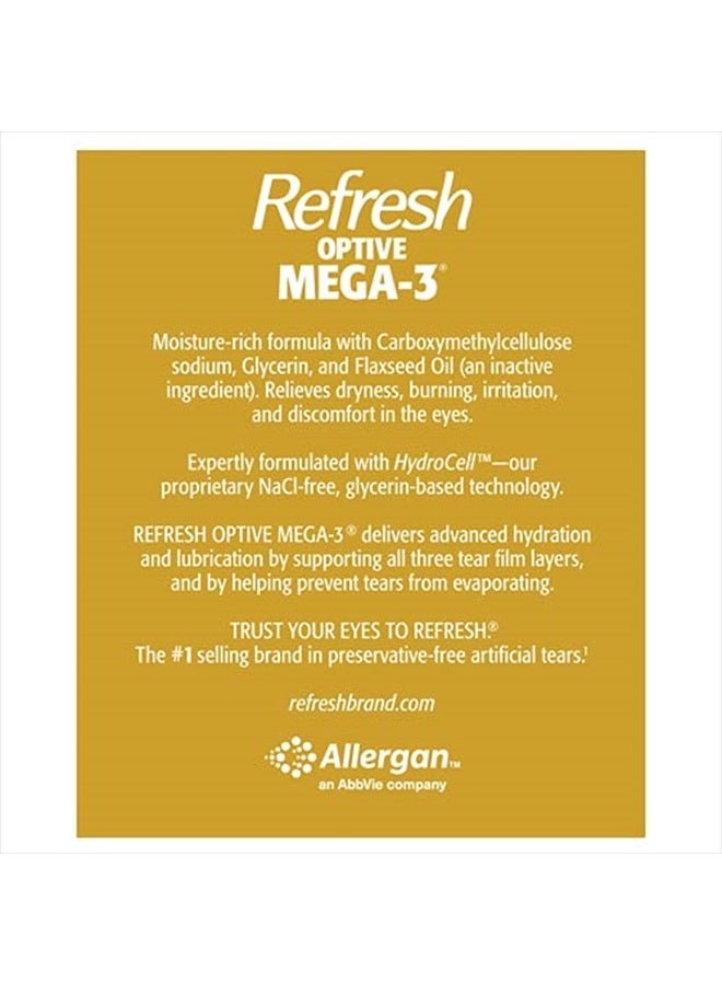 MEGA-3 Eye Drops Preservative-Free Tears, 0.4 mL, 60 Single-Use Containers