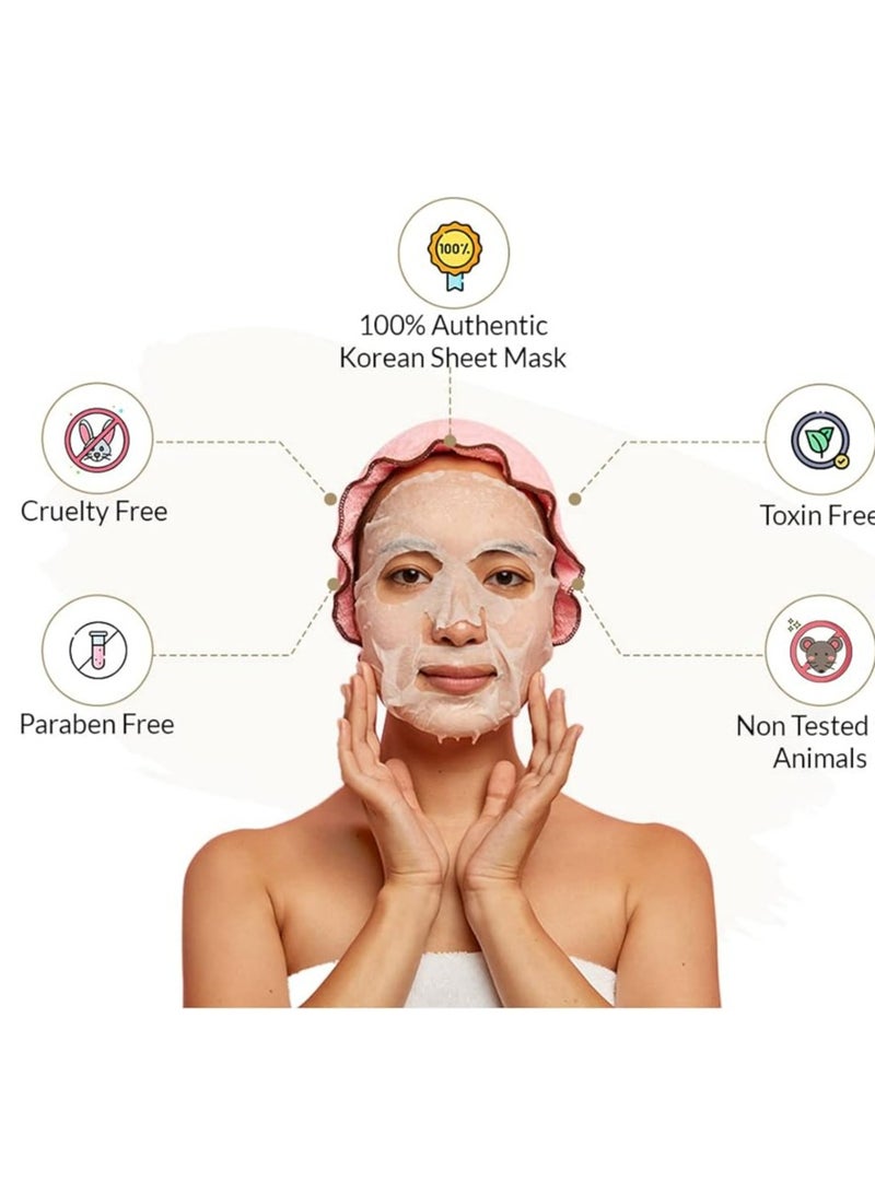JMsolution Active Jellyfish Vital Mask Prime - Korean Skincare Facial Mask -Jellyfish extract, Hydrolyzed Collagen-Hydrating Nourishing- 10 sheets for all skin type