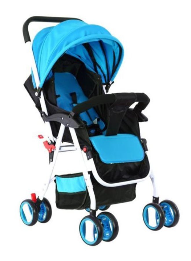 Baby Pram Stroller With Compact And Reversible Handlebar, Footrest, Cushion 5 Point Safety Belt