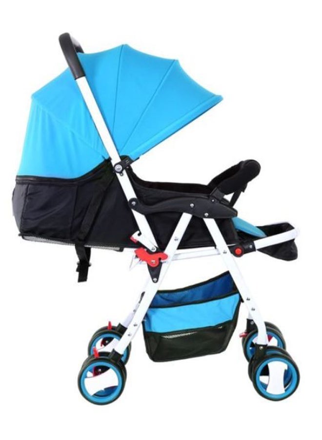 Baby Pram Stroller With Compact And Reversible Handlebar, Footrest, Cushion 5 Point Safety Belt