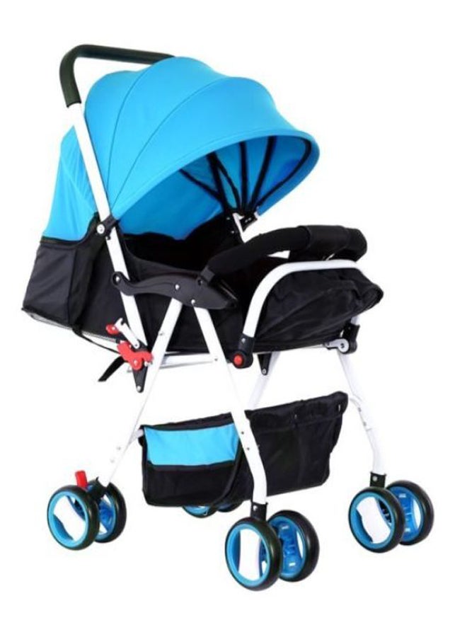 Baby Pram Stroller With Compact And Reversible Handlebar, Footrest, Cushion 5 Point Safety Belt