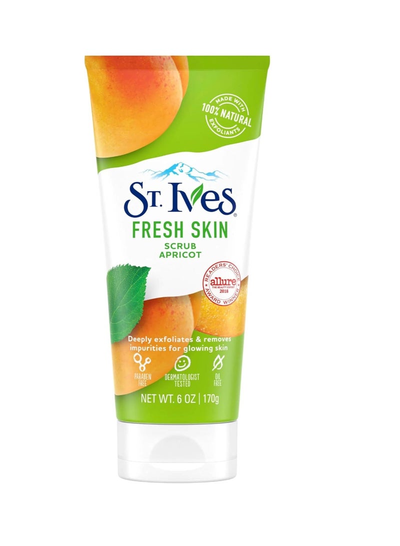 St. Ives Fresh Skin Invigorating Apricot Scrub 6 Oz (2 Pack) by St. Ives