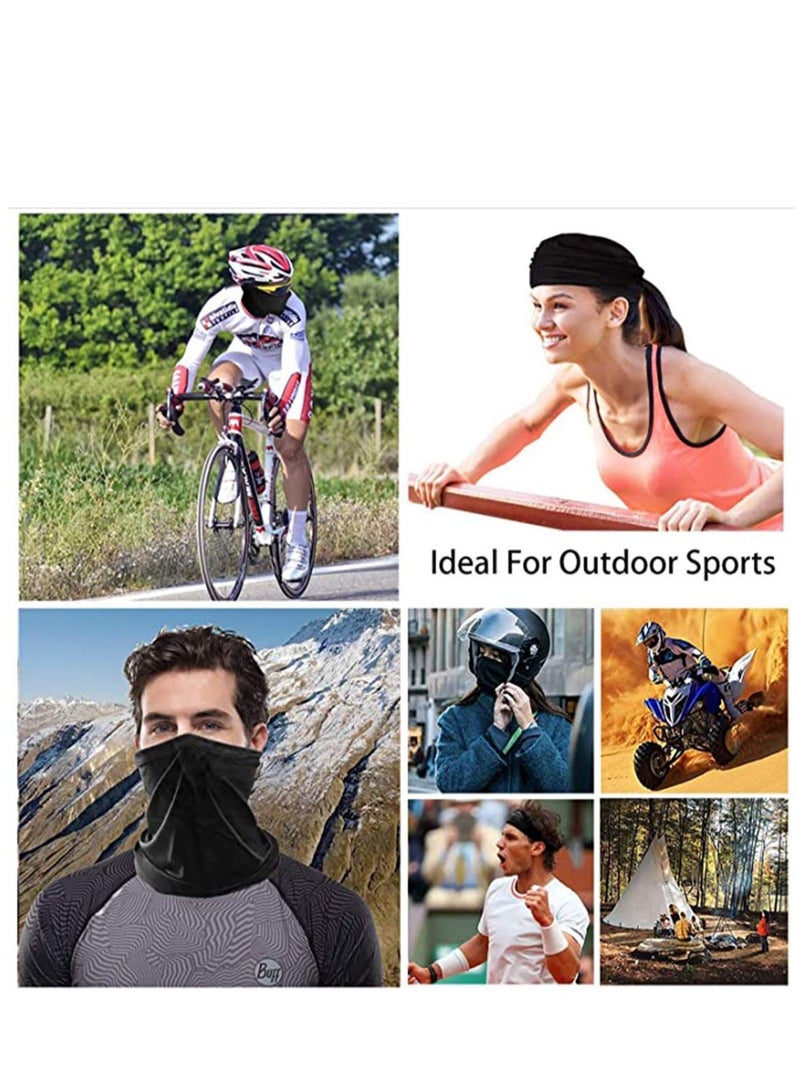 Bandana Headband Buff Neck Gaiter Stretchy Material Men Women for Running Cycling Hiking Yoga Basketball Camping Tennis Motorcycle Fishing Golf