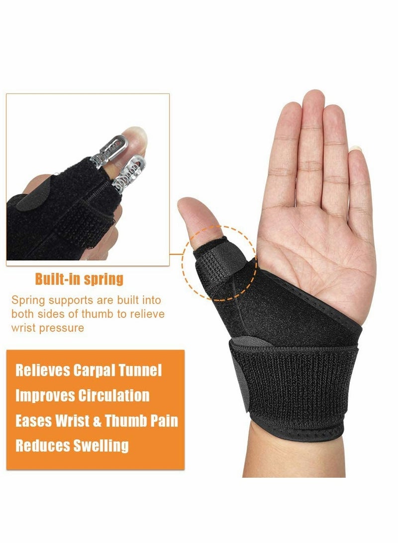 Wrist Brace for Carpal Tunnel, 1 Pack Adjustable Thumb Wrist Support Brace for Sports Protecting/Tendonitis Pain Relief, Splint Wrist Brace Day Night Support for Women Men
