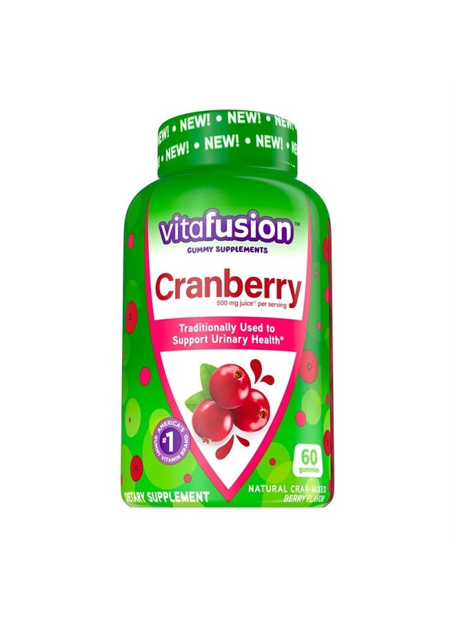 Cranberry Gummies for Women, 500mg Cranberry Juice Concentrate per Serving, 60ct