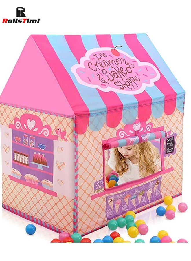 Girls Indoor Outdoor Play Tents Palace Tents Kids Ice Cream and Bakery Shop Playhouse