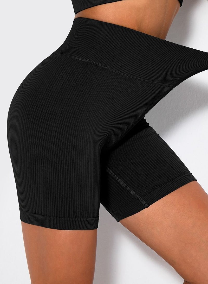 Yoga Tight Fitting Stretch Soft Pants Black