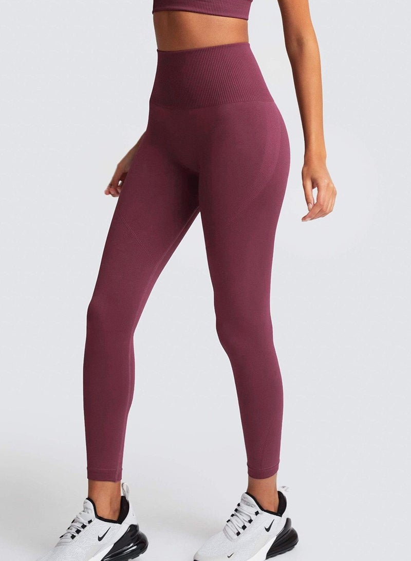 Yoga Tight Fitting Stretch Soft Pants Red