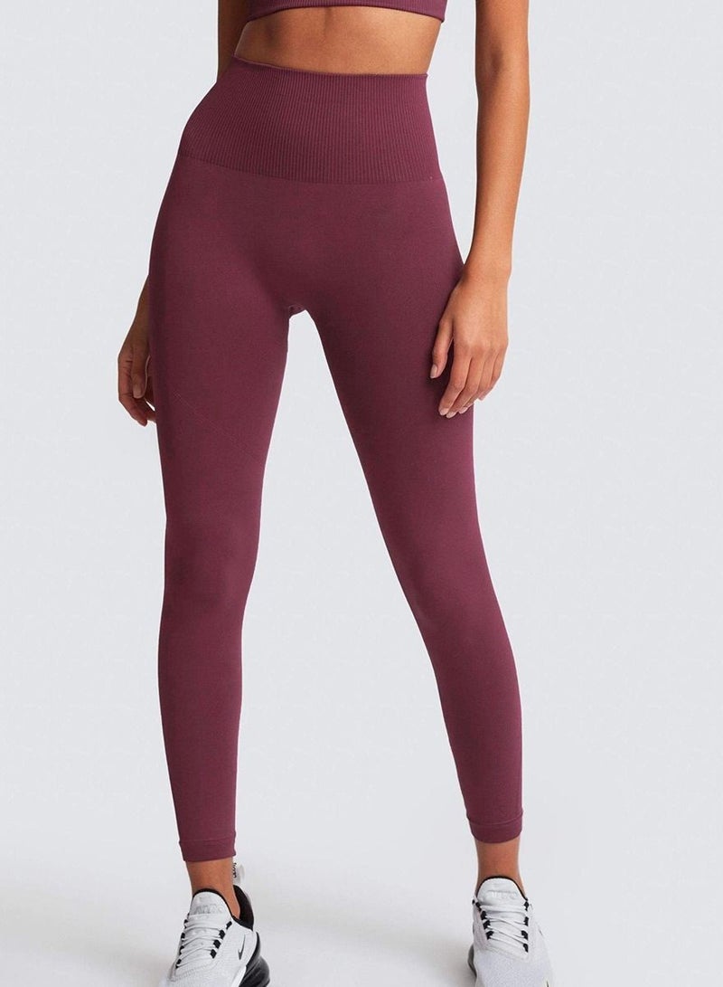 Yoga Tight Fitting Stretch Soft Pants Red