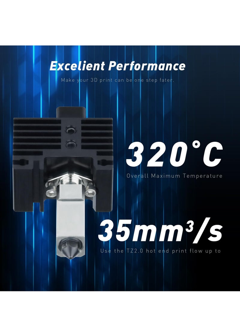 Hotend Hardened Steel Nozzle, Up to 500°C, Plated Copper Heater Block with CHT Brass Nozzle 0.4mm Compatible with Bambulab X1 / X1 Carbon Combo P1P 3D Printer