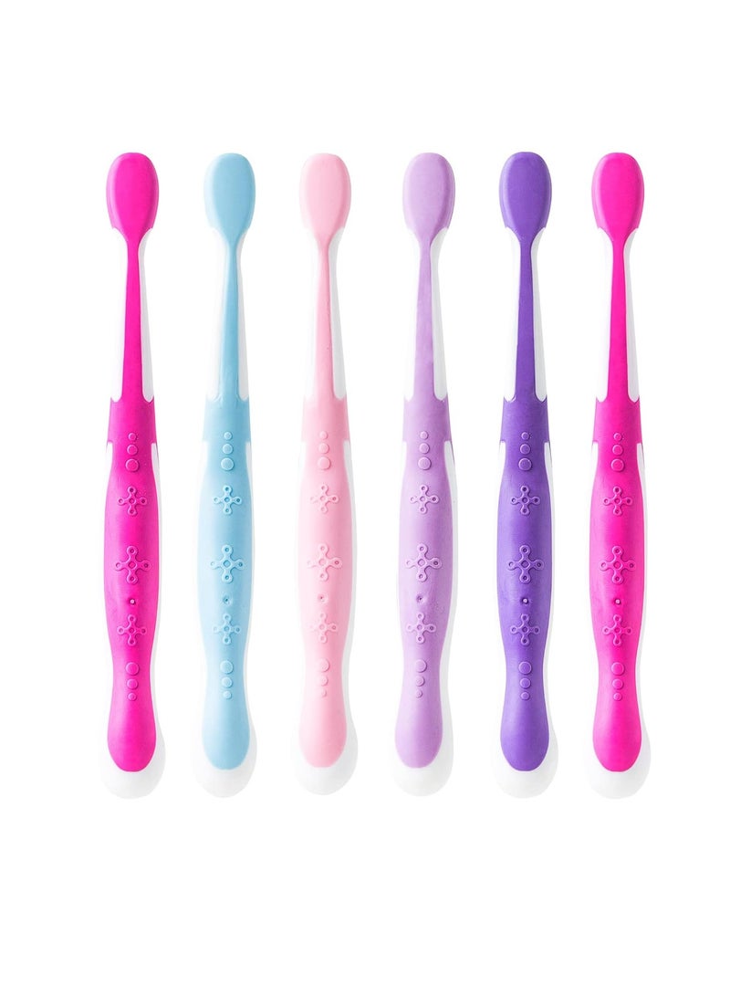 Brush Buddies 6 Pack Barbie Toothbrushes for Kids, Children's Toothbrushes, Soft Bristle Toothbrushes for Kids