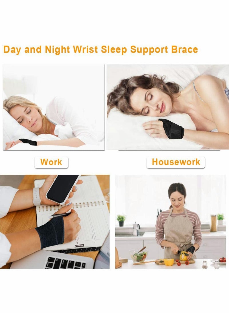 Wrist Brace for Carpal Tunnel, 1 Pack Adjustable Thumb Wrist Support Brace for Sports Protecting/Tendonitis Pain Relief, Splint Wrist Brace Day Night Support for Women Men