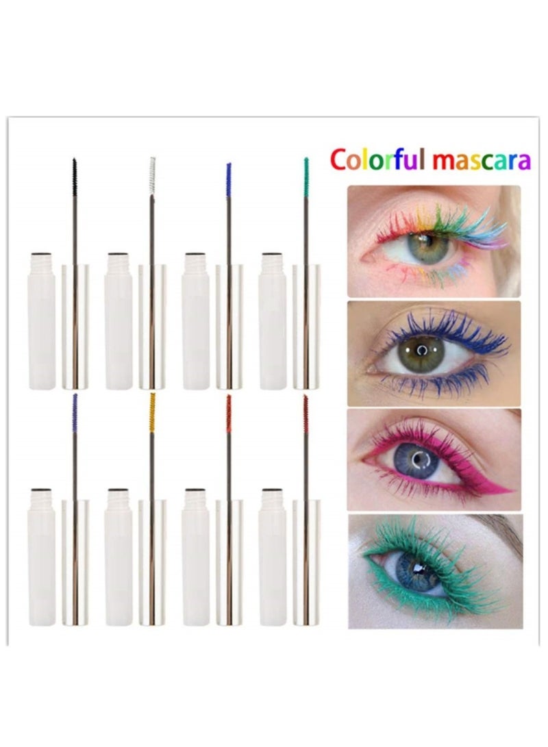 Colorful Waterproof Mascara for Eyelashes Set, Mascara for eyelashes Long lasting Fiber Lash Mascara for Women Eye Makeup