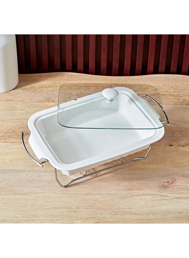 Supreme 2-Piece Rectangular Food Warmer Set 42.2x12x22.2 cm