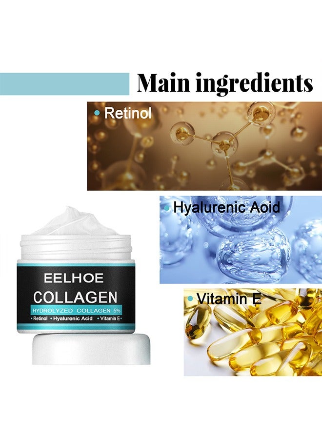 Collagen hydrolyzed collagen 5%,Cream For Men 30g,Contains Retinol, Hyaluronic Acid, And Vitamin E，Has Anti Wrinkle Cream, Facial Moisturizing, Anti-Aging And Wrinkle Antioxidant Effects