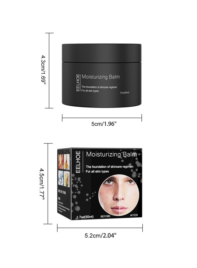 Moisturizing Balm，Men's Moisturizing Face Cream 50ml,Refreshing and Moisturizing,Shrinking Pores,Reducing Skin Relaxation,Suitable for All Skin Types