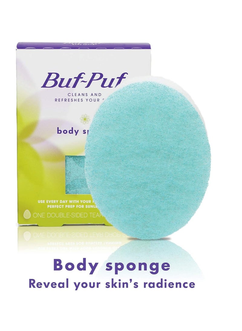 Buf-Puf Body Sponge, Bath Sponge, Dermatologist Developed, Cleanses Skin of Dirt, and Excess Oil, Reusable, Exfoliating, 1 Count