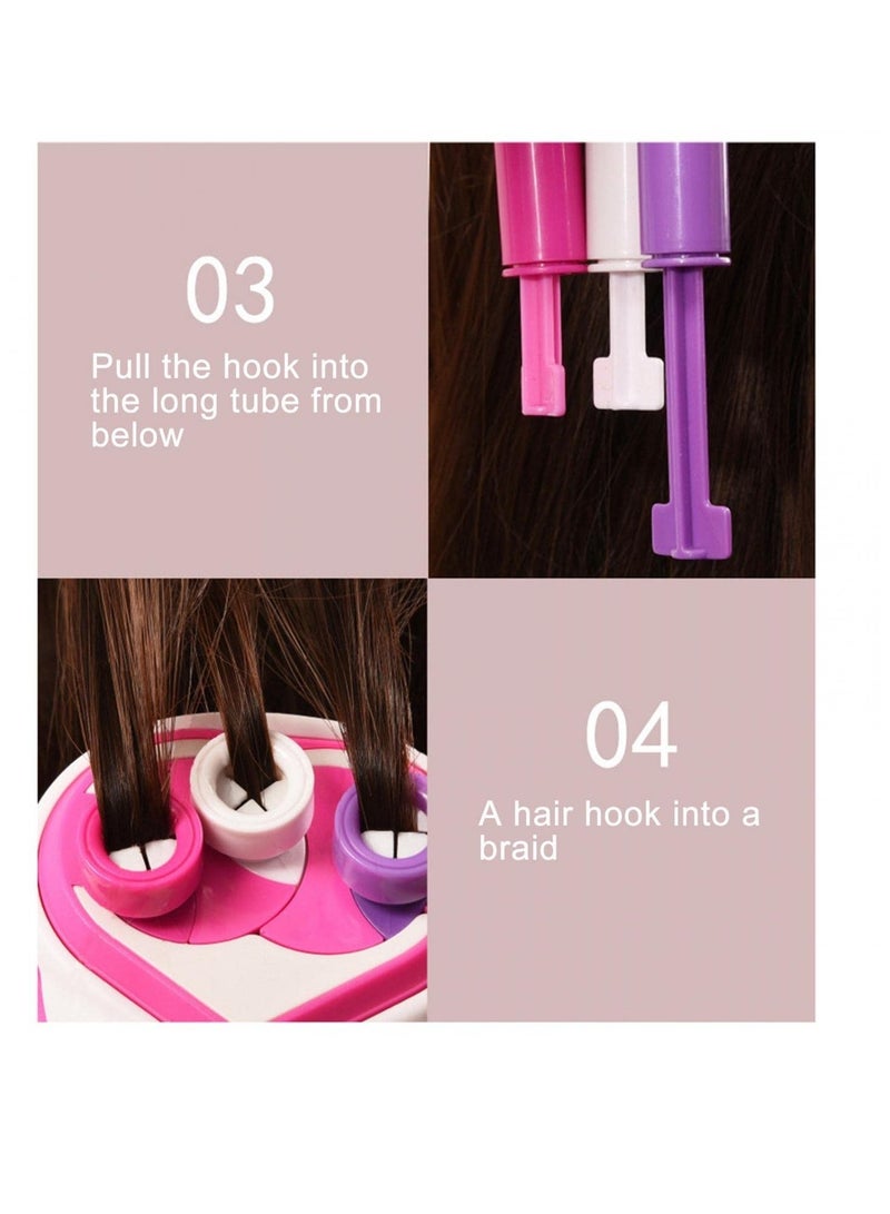 Automatic Hair Braiding Tool, Electric Hair Braider Hair Braiding Machine, Fashion Salon Toy Kits, Suitable for Kids Teen Girls DIY Hair Styling Salon Toy Kit, Batteries Not Included