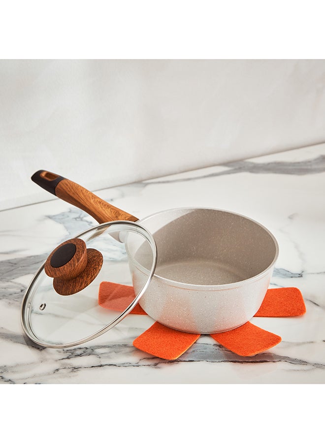 La Natura Forged Induction Sauce Pan with Lid and Trivet 36 x 14 x 18 cm