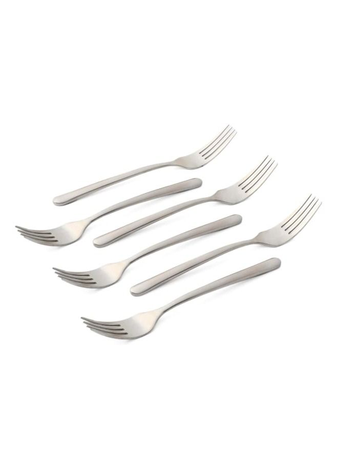 12pcs Cutlery Set, 18/10 Stainless Steel, Flatware Set, 12pcs Dinner Fork, Matte Silver, for Home Kitchen, Matte Polished - Dishwasher Safe