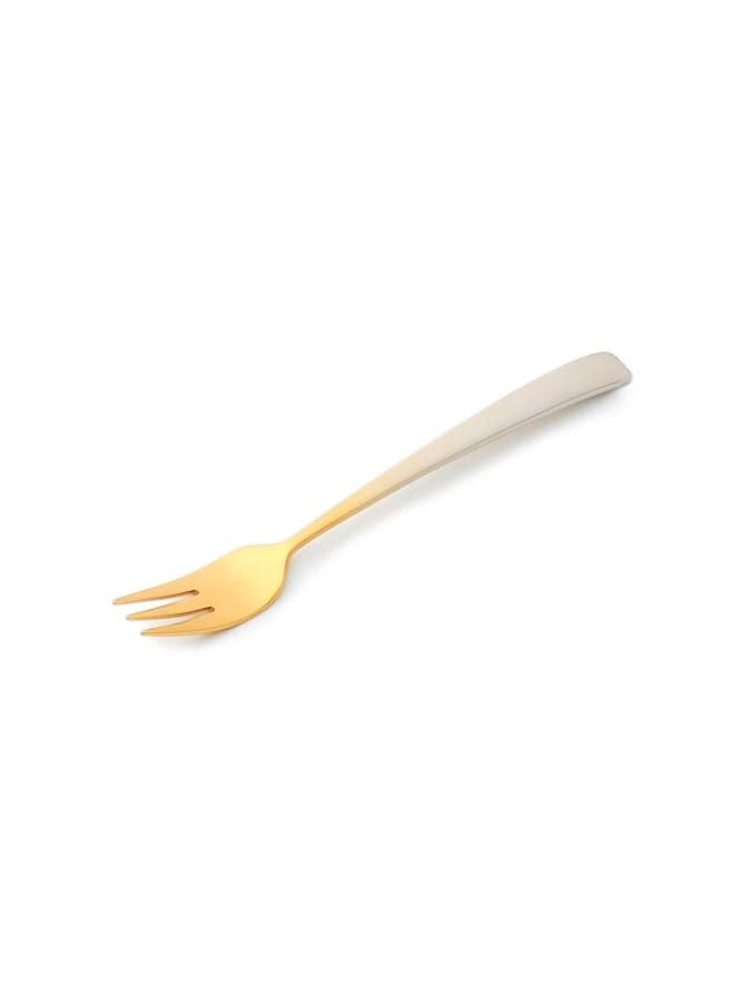 12pcs Cutlery Set, 18/10 Stainless Steel, Flatware Set, 12pcs Cake Fork, Gold Gradient, for Home Kitchen, Mirror Polished - Dishwasher Safe