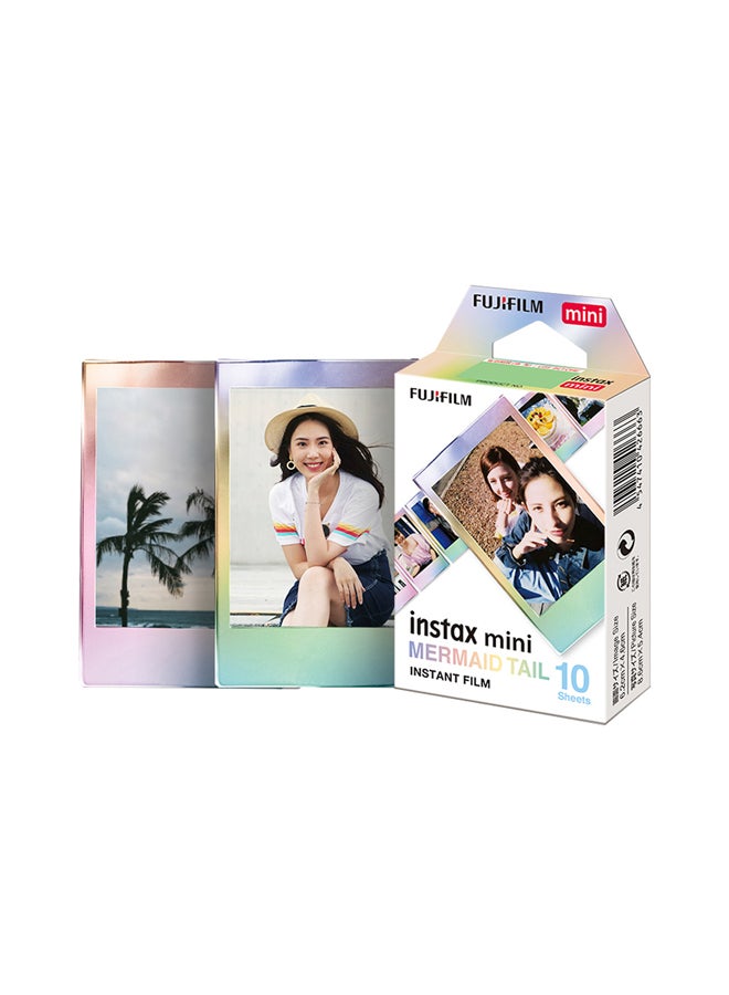 10-Piece Instax Mini Photo Paper Film 8.6x5.4cm Mermaid Tail