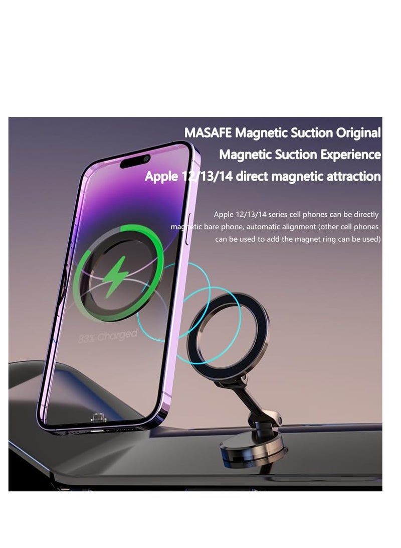 Magnetic Car Phone Holder, Air Vent Magnetic Charger Car Mount,  Adjustable Phone Mount for Car, Suitable for iPhone 14/13/12 Pro Max Plus Mini& MagSafe Case (Grey)