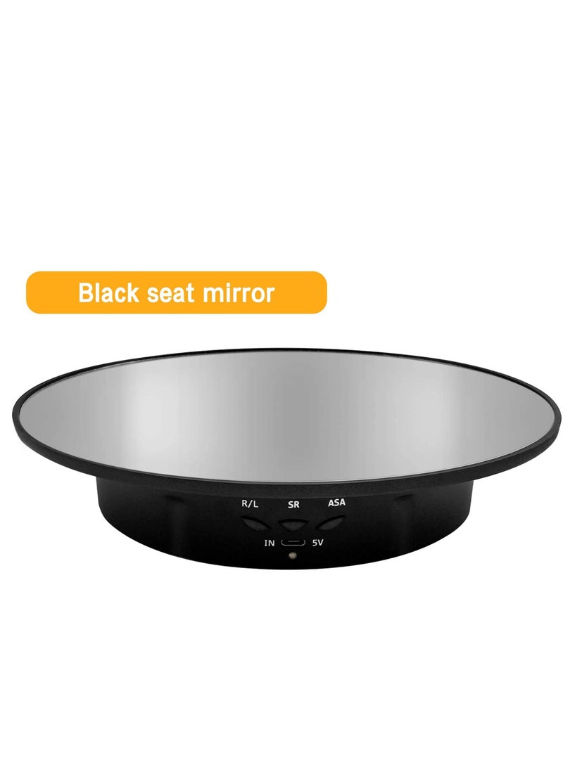 Motorized Rotating Display Stand, 7.87inch, 17.6LB Load Ultra-Quiet 360 Degree Electric Rotating Turntable Display Stand for Photography Products, Jewelry, Cake,3D Model (Black)