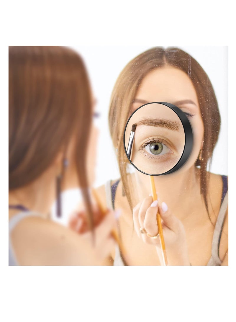 30X Magnifying Mirror, Small Magnifying Mirror with Suction Cup and Tweezers, As a Travel Mganifying Mirror, Compact Mirror Set for Plucking Eyebrows 3.5 Inches