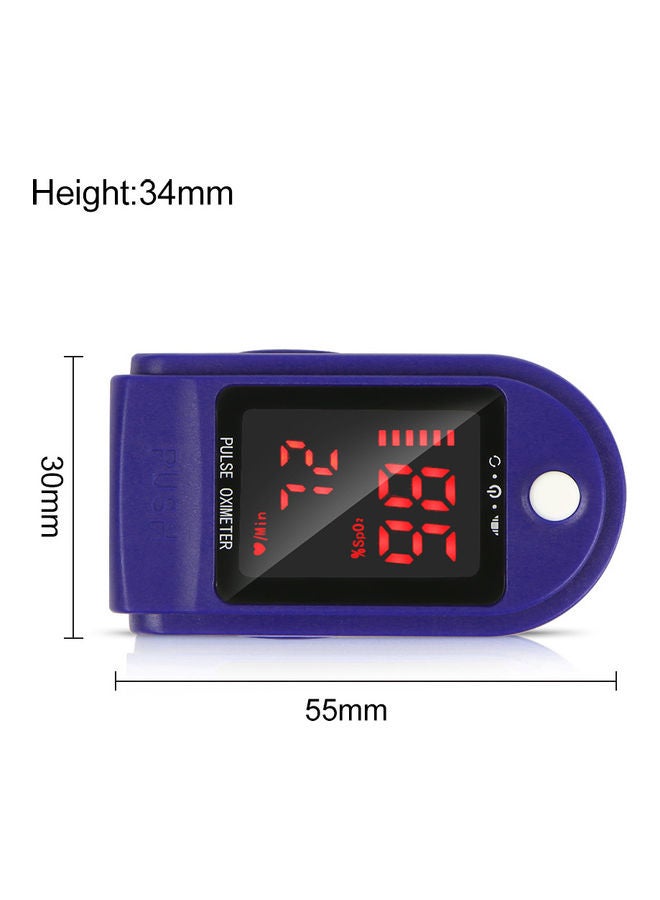 Fingertip Pulse Oximeter Pulse Rate Detector Blood Oximeter Monitor LED Display Blue