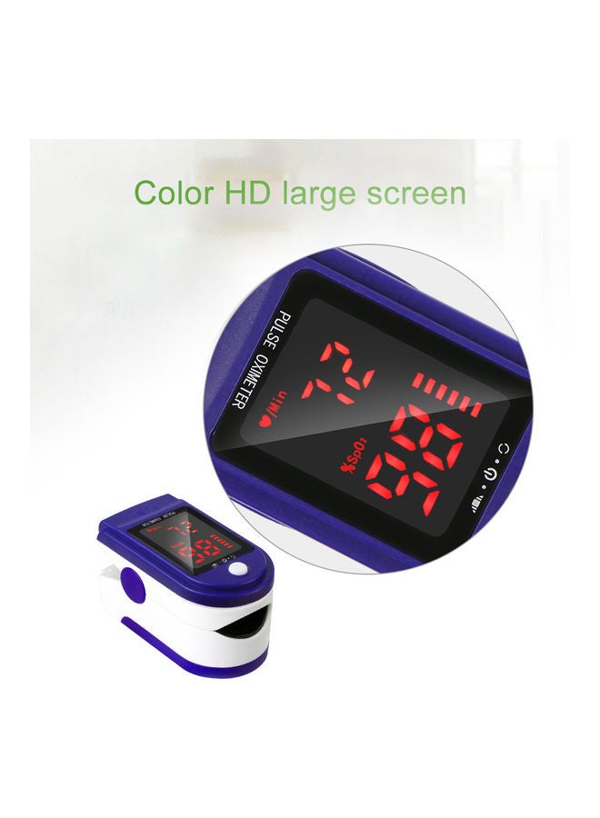 Fingertip Pulse Oximeter Pulse Rate Detector Blood Oximeter Monitor LED Display Blue