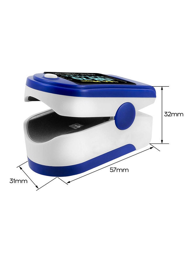 Fingertip Pulse Oximeter Clip TFT LCD Display Fingertip Oximeter Mini SpO2 Monitor Oxygen Saturation Pulse Rate Monitor Portable Family Travel Oximeter with Lanyard Blue