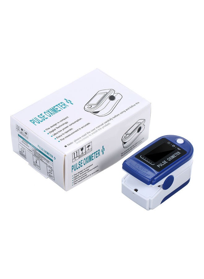 Fingertip Pulse Oximeter Clip TFT LCD Display Fingertip Oximeter Mini SpO2 Monitor Oxygen Saturation Pulse Rate Monitor Portable Family Travel Oximeter with Lanyard Blue