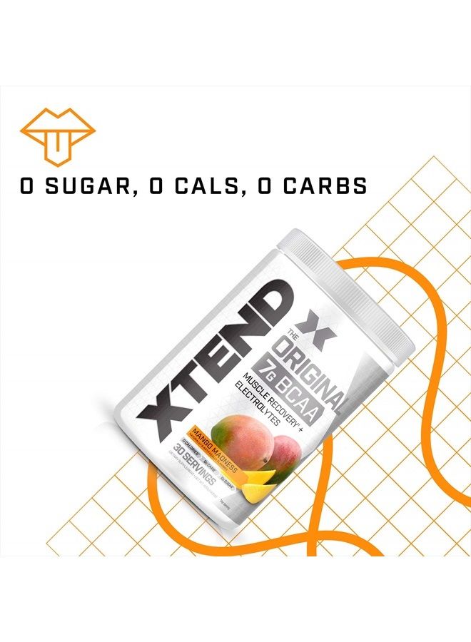 XTEND Original BCAA Powder Mango Madness - Sugar Free Post Workout Muscle Recovery Drink with Amino Acids - 7g BCAAs for Men & Women - 30 Servings