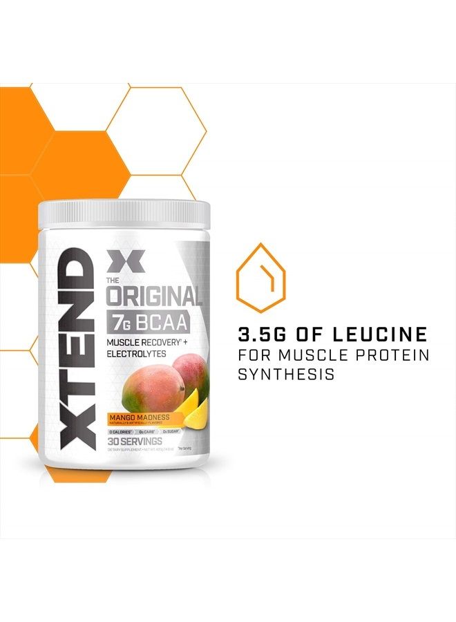 XTEND Original BCAA Powder Mango Madness - Sugar Free Post Workout Muscle Recovery Drink with Amino Acids - 7g BCAAs for Men & Women - 30 Servings