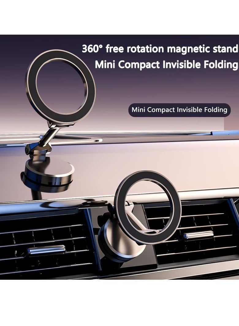 Magnetic Car Phone Holder, Air Vent Magnetic Charger Car Mount,  Adjustable Phone Mount for Car, Suitable for iPhone 14/13/12 Pro Max Plus Mini& MagSafe Case (Grey)