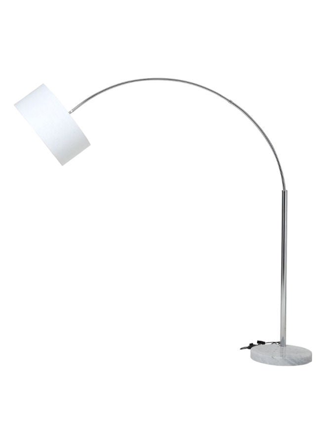 Oxnard Floor Lamp, White & Chrome