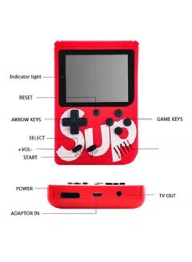 SUP Game Box Plus 400 in 1 Retro Games UPGRADED VERSION mini Portable Console (Red)