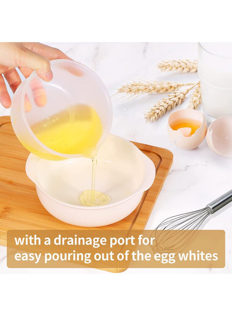 Egg White Separator Eggs Yolk Separators Multi-Eggs White Yolk Filter 5-6 Eggs Divider,Saves Time Chicken Baking Tools,Orange