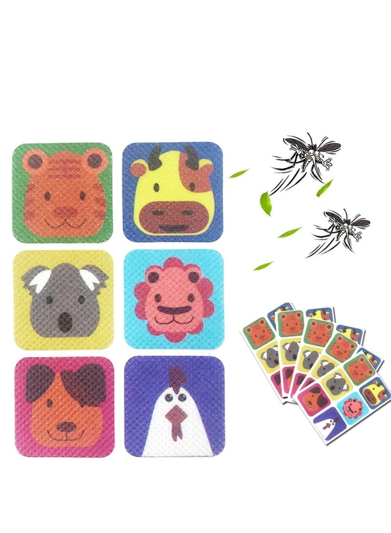 Mosquito Patches Stickers, Cute Animal for Kids & Adults, Natural Ingredients, and Deet-Free, Travel Outdoor Indoor Patio Hiking Fishing, Plant-Based 120 Pack Kid Friendly