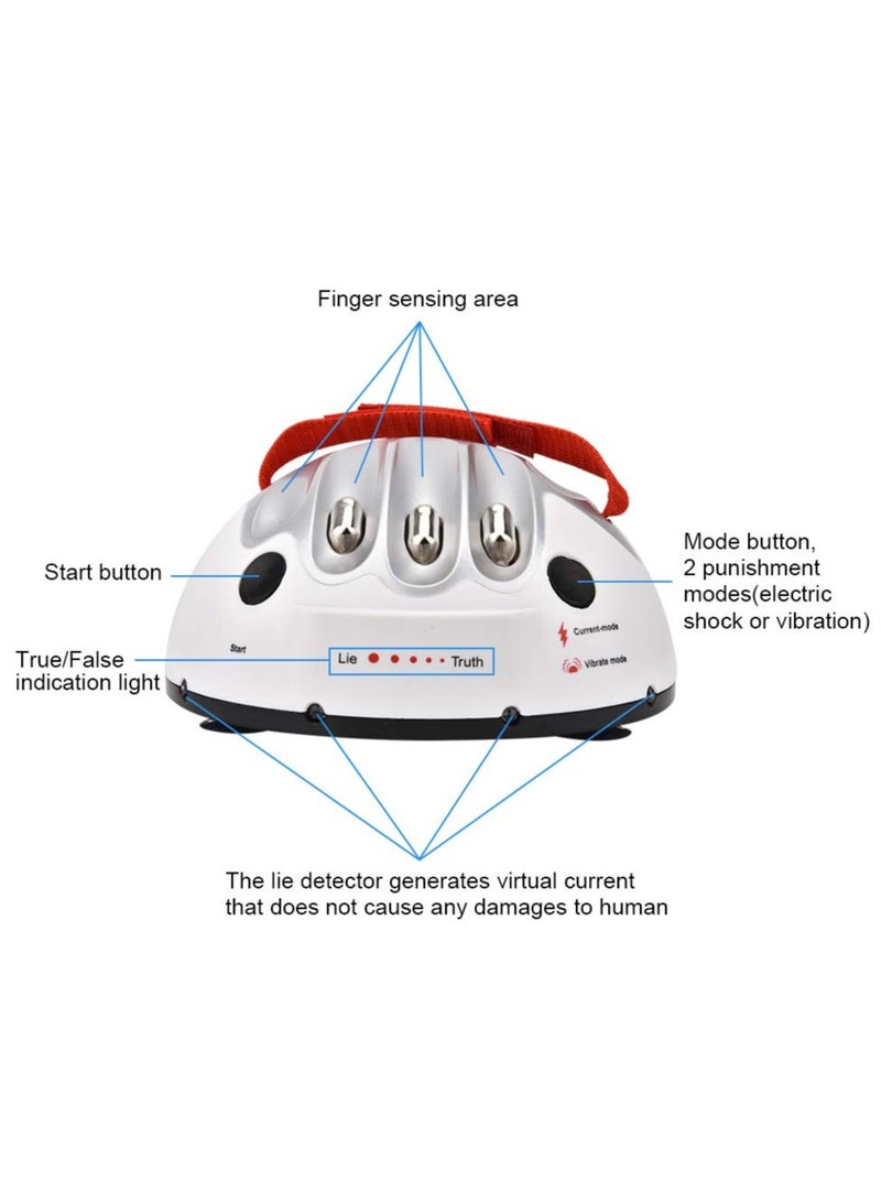Micro Electric Shock Lie Detector, Finger Lie Detector Test Detector, Truth Or Dare Party Game Novelty Analyzer Consoles, Suitable for Having Fun with Your Friends, Families