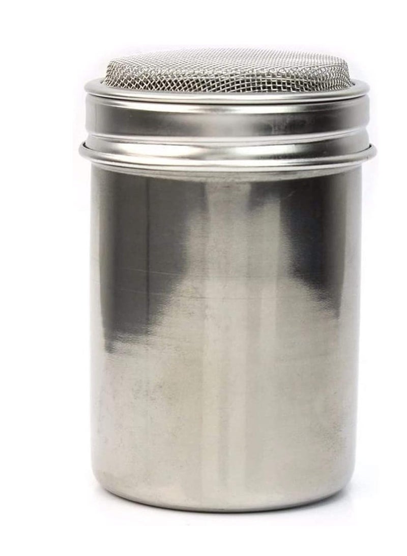 Stainless Steel Fine-Mesh Flour Sifter Icing Sugar Shaker Hand Held Sieve Powder Large Capacity Baking Cup Ideal for Icing Sifter Tapioca Coconut