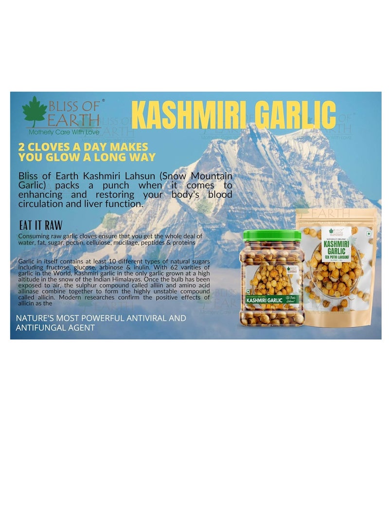 Bliss of Earth Naturally Organic Kashmiri Garlic 1kg Single Clove  Kashmiri Ek Pothi Lahsun