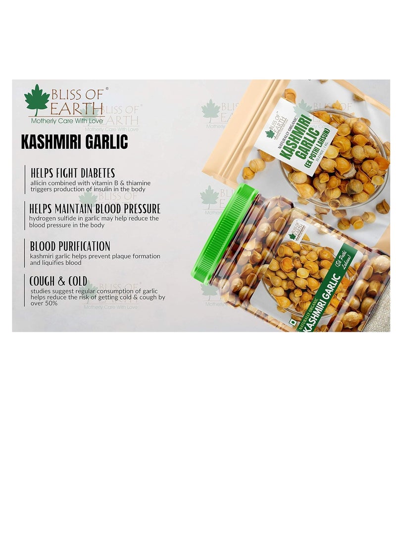 Bliss of Earth Naturally Organic Kashmiri Garlic 1kg Single Clove  Kashmiri Ek Pothi Lahsun