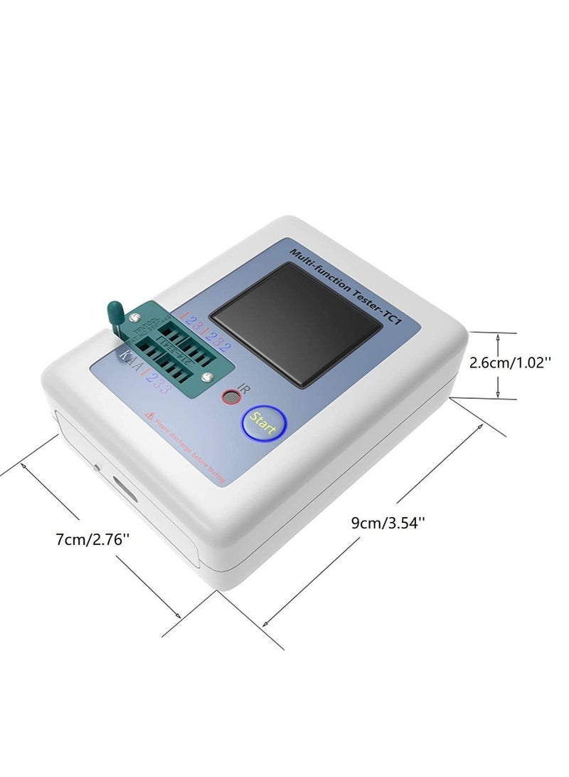 Transistor Meter, LCR-TC1 Multi-Function Capacitance Resistance ESR Tester, 1.8